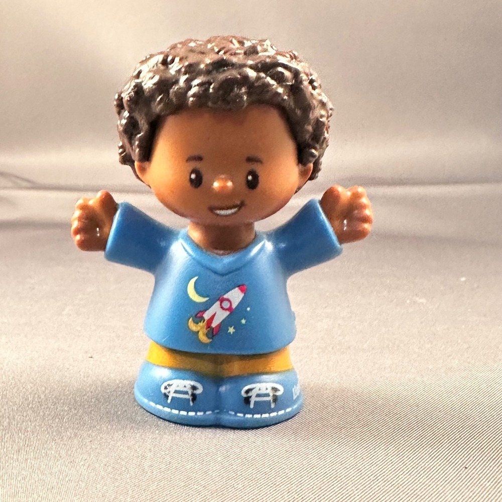 Fisher-Price Little People Chris School Bus Boy Figure Replacement Rocket Shirt